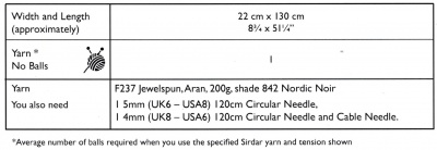 Knitting Pattern - Sirdar 10294 - Jewelspun Aran - Cowl